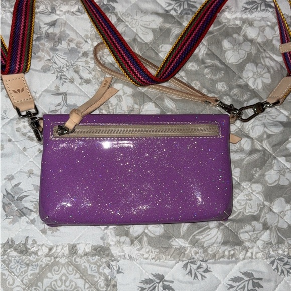 Consuela Sparkling Purple Crossbody Bag - Picture 2 of 3